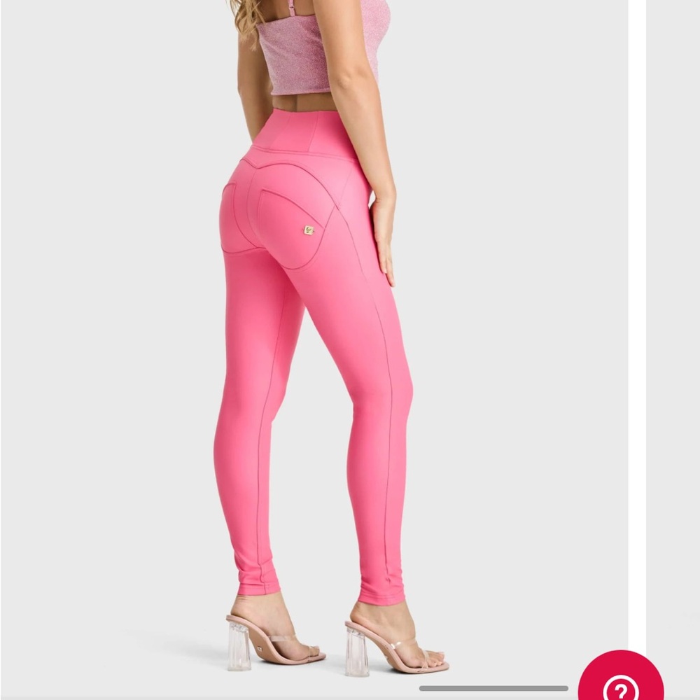 NWT Freddy WR.UP® Faux Leather High Waisted Full Length Candy Pink XXS